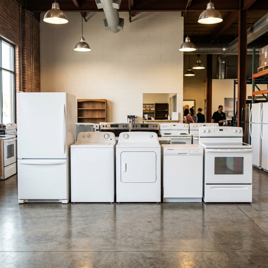 Used refrigerators, washers, dryers and stoves for sale at Discount Appliance Parts